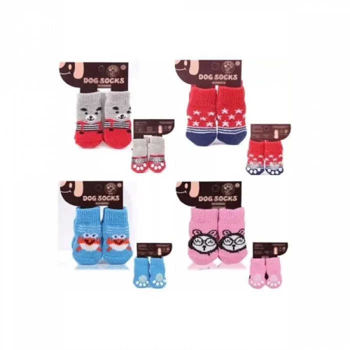  Kedi Köpek Kaydırmaz Örme Çorap