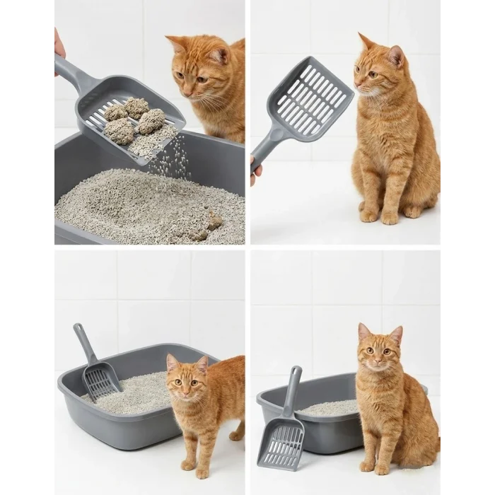 BUĞZ Kedi Kumu Eleği (Küçük Delikli) | İnce Taneli Kumlar İçin Özel Filtreleme | Hızlı, Kolay ve Hijyenik Temizlik Çözümü