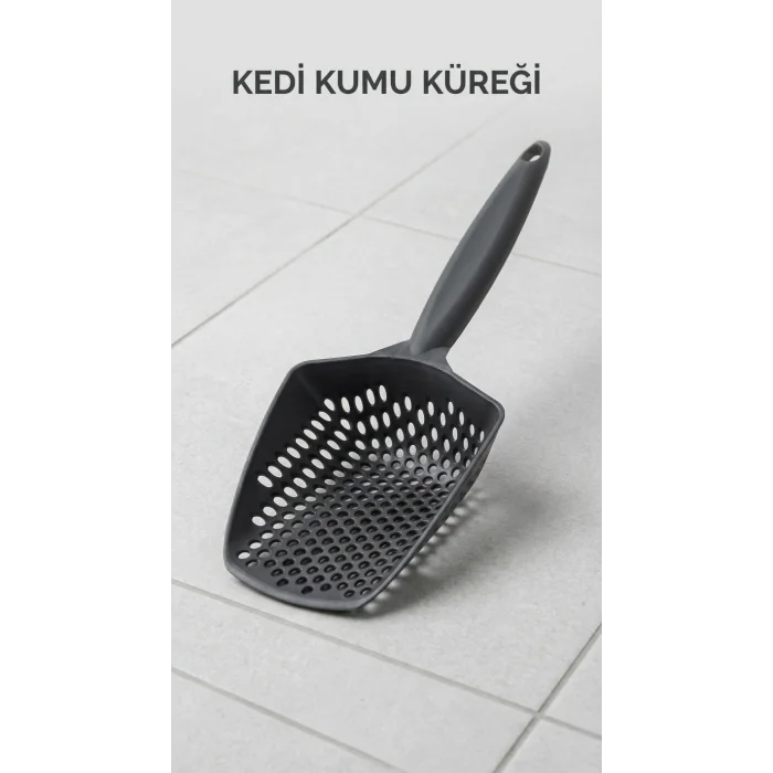 BUĞZ Kedi Kumu Eleme Küreği, Çevre Dostu Malzeme ve Ergonomik Tasarımla Temizlik İçin Uygun