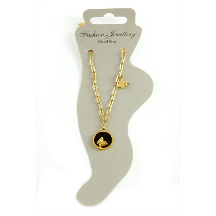  Kelebek Sedef Lüks Çelik Halhal