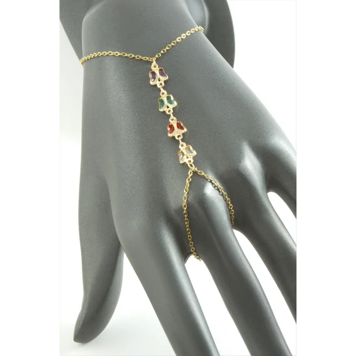 BUĞZ Kelebek Taşlı Lüks Çelik Şahmeran