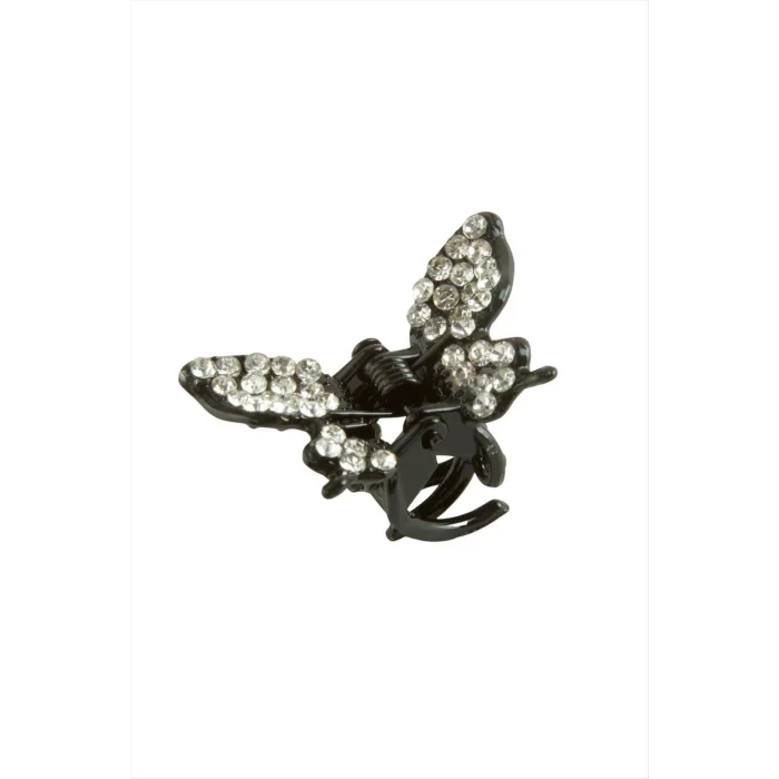 BUĞZ Kelebek Taşlı Minik Metal Mandal Toka 2,5 cm