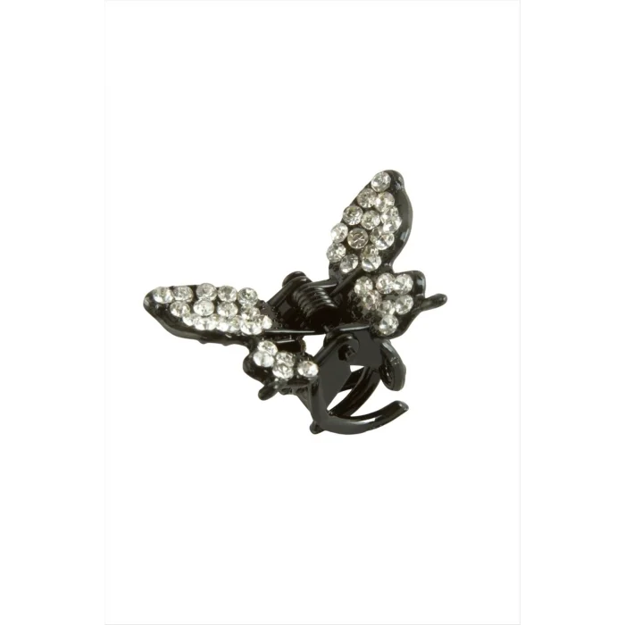 BUĞZ Kelebek Taşlı Minik Metal Mandal Toka 2,5 cm