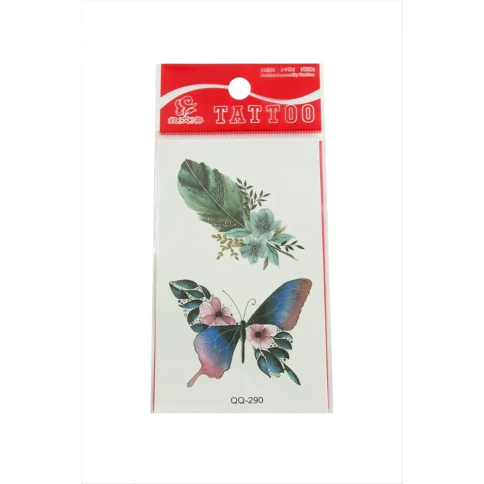 BUĞZ Kelebek Yaprak Tattoo Dövme Sticker