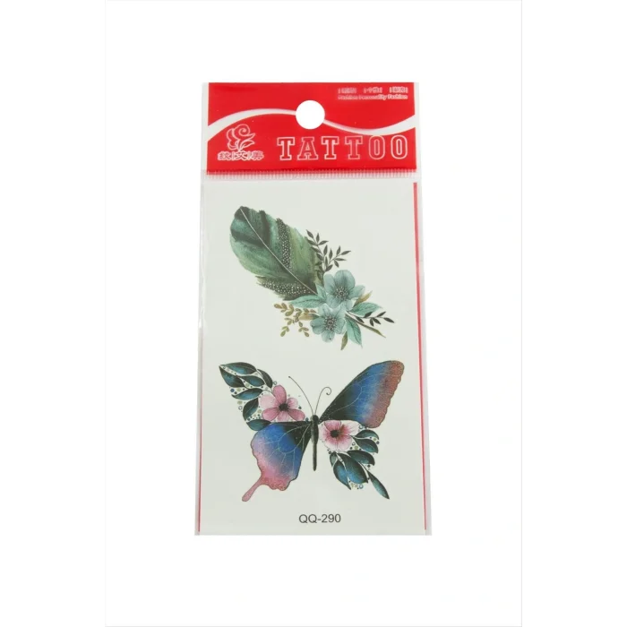 BUĞZ Kelebek Yaprak Tattoo Dövme Sticker