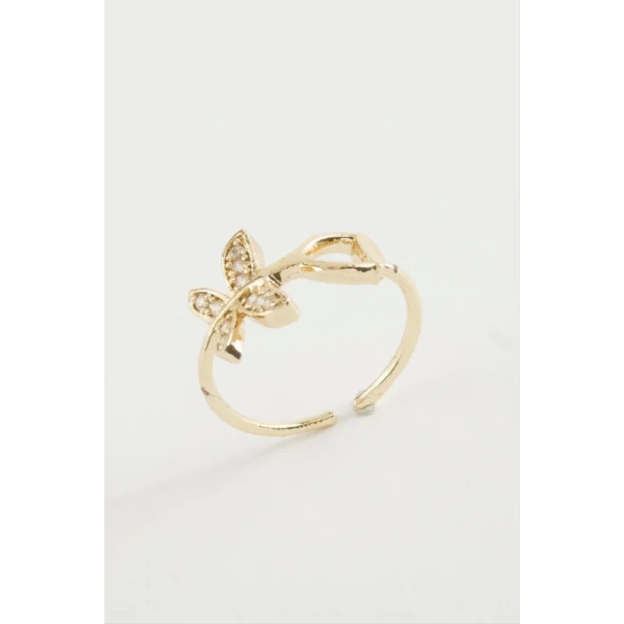  Kelebek Zirkon Taşlı Yüzük
