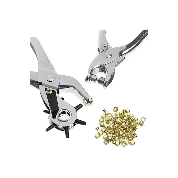 BUĞZ Kemer Delme ve Perçin Pensesi Ikli Set Deri Plastik Delici