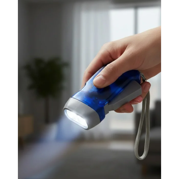 BUĞZ Kendiliğinden Şarjlı El Feneri Pilsiz Manuel Şarjlı Güçlü Işık