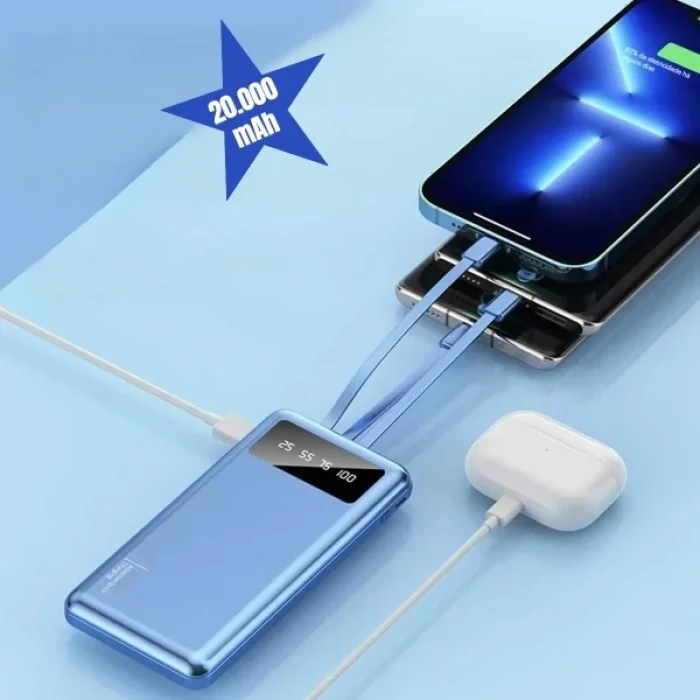 BUĞZ Kendinden Kablolu 20.000 mAh Powerbank