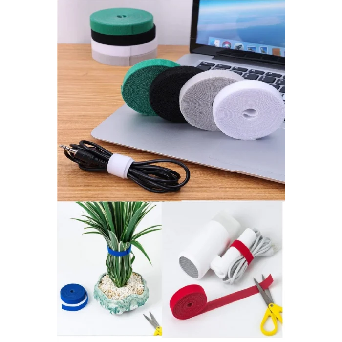 BUĞZ Kesilebilir Kablo  Tutucu Kulaklık Fare Airfry Ev Ofis İçin Cırt Sabitleyici Kablo Düzenleyici