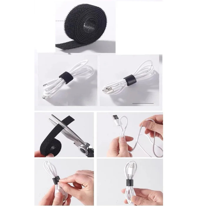 BUĞZ Kesilebilir Kablo  Tutucu Kulaklık Fare Airfry Ev Ofis İçin Cırt Sabitleyici Kablo Düzenleyici