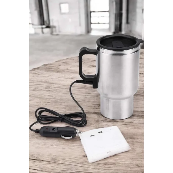  Kettle Kapaklı Araç İçi Termos Tüm Arabalara Uyumlu Çakmaklık Girişli Su Isıtıcı Bardak