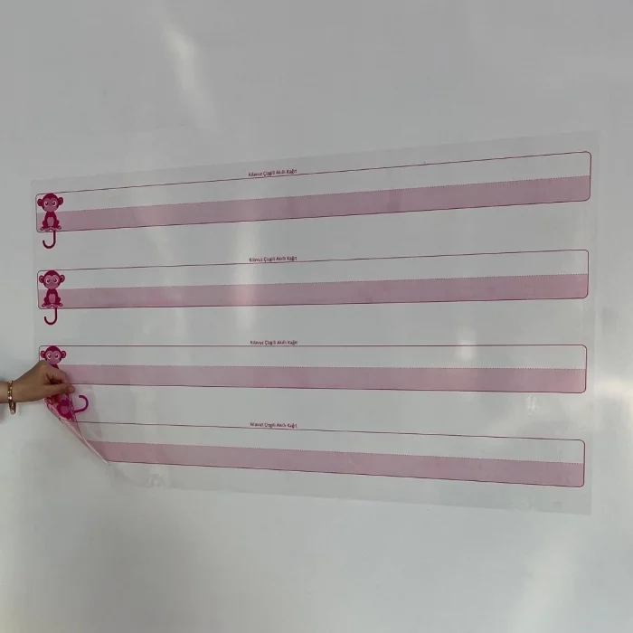 Kılavuz Çizgili Akıllı Kağıt Yazı Tahtası Duvarda İz Bırakmaz Statik Yeni Müfredata Uygun 100x56cm