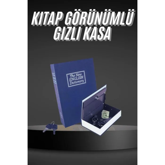 BUĞZ Kilitli Gizli Kasa Sözlük Kumbara Kitap Sözlük Görünümlü 18cm - Lisinya