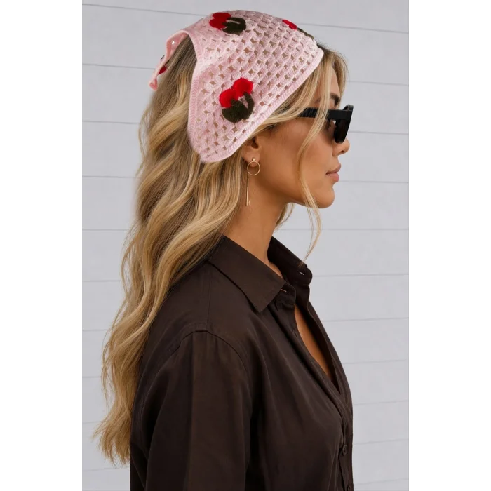 BUĞZ Kiraz Örme Bohem Bandana