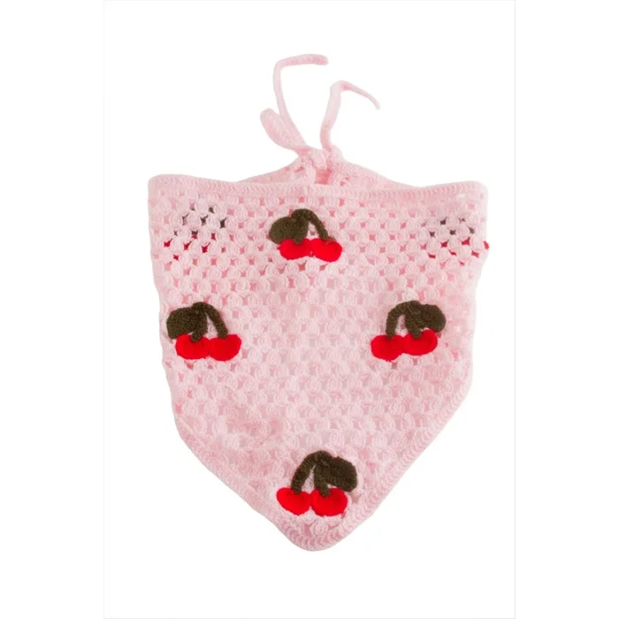 BUĞZ Kiraz Örme Bohem Bandana