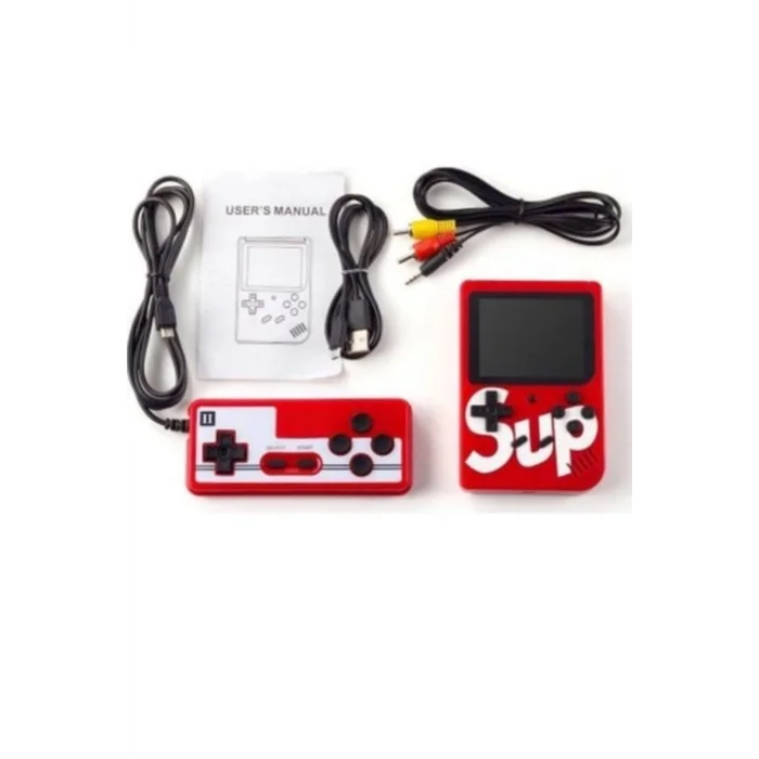BUĞZ Kırmızı çift kollu retro el atarisi 400 oyunlu 3.0 inç ekran bluetooth yok - Elektronik