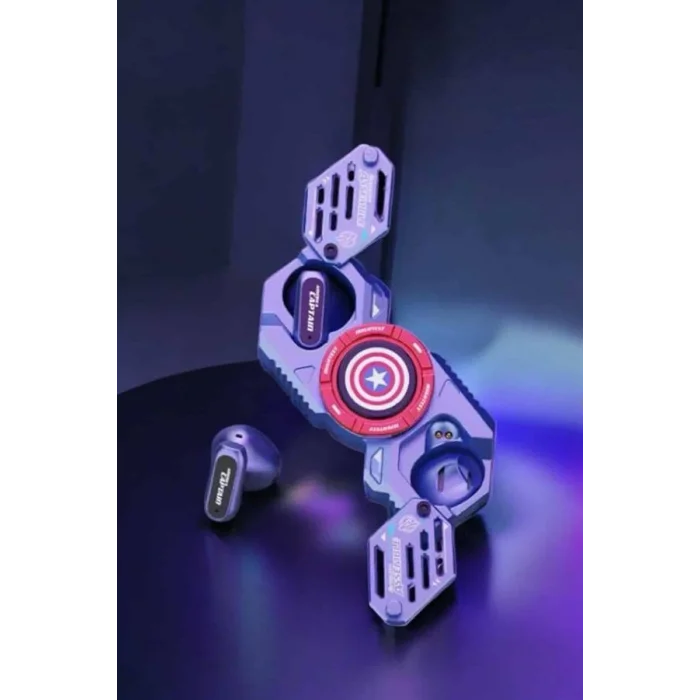 BUĞZ Kırmızı Kablosuz Bluetooth Kulaklık Stres Çarklı Oyuncu Kulaklığı - BUĞZ