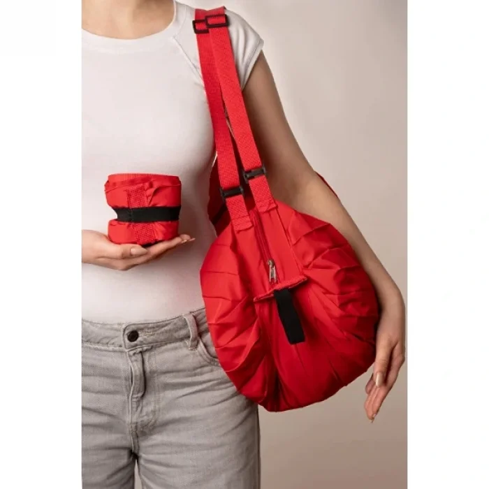 BUĞZ Kırmızı Katlanabilir Seyahat Çantası