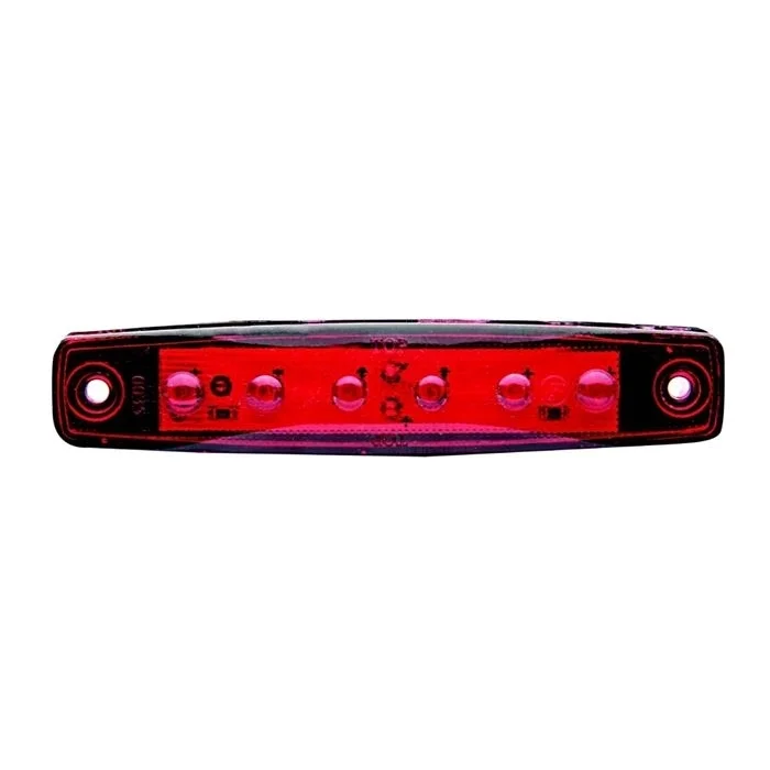 BUĞZ Kırmızı Parmak Led Dorse Lamba 6 Ledli 12-24V