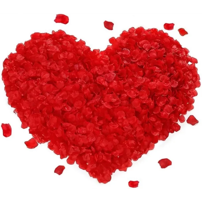  Kırmızı Renk Gül Yaprağı Şekilli Konfeti – 1 Paket 100 Adet