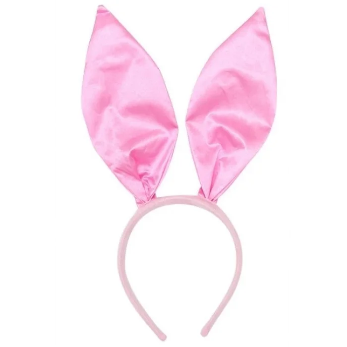 BUĞZ Kırmızı Renk Saten Kaplama Şekil Verilebilir Tavşan Kulak Taç 35x11 Cm