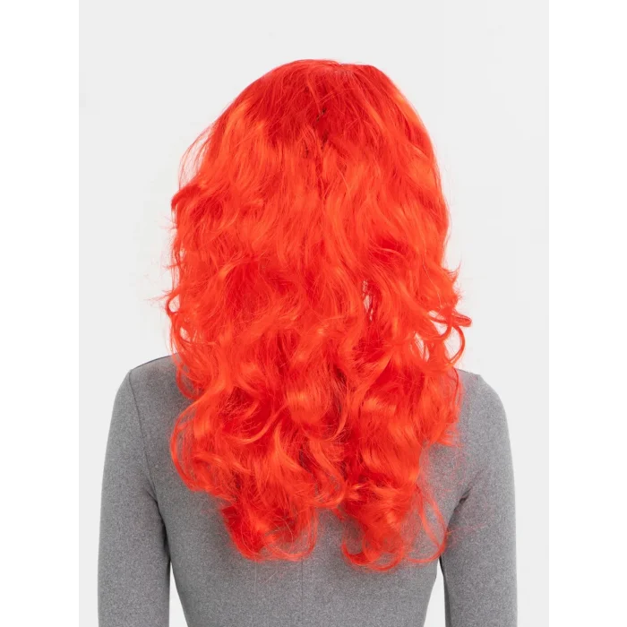  Kırmızı Renk Uzun Dalgalı Parti Peruğu