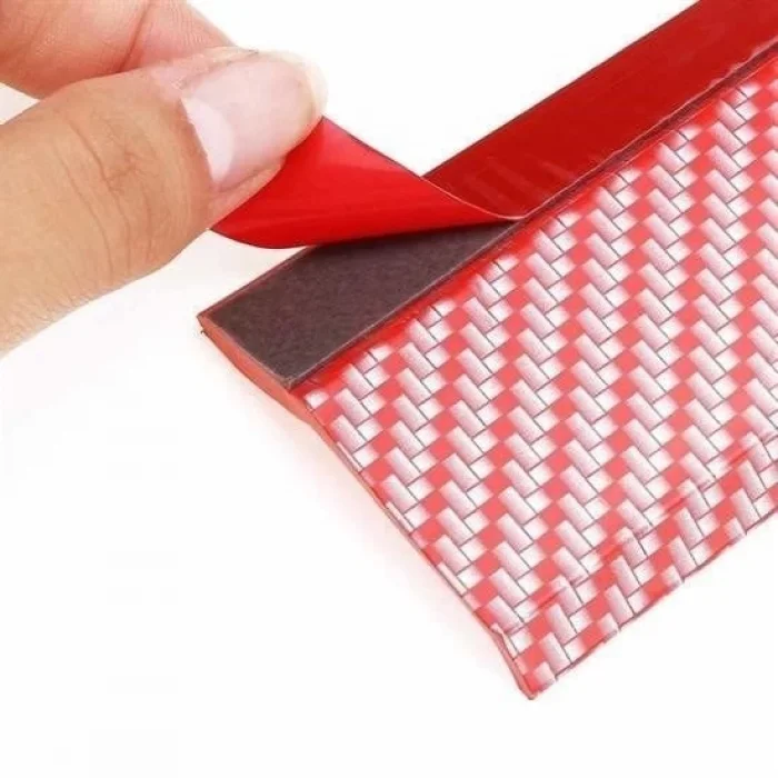  Kırmızı Renkli 2,5 Metre Araba Oto Ön Tampon Koruyucu Kauçuk Pratik Tampon Şerit Bant Döşeme