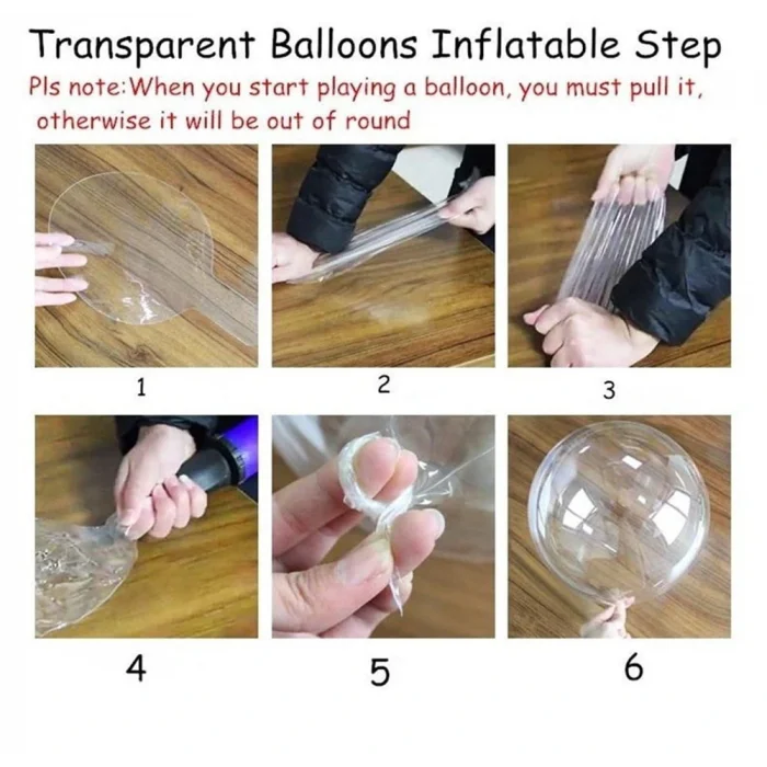 BUĞZ Kırmızı Simli Yuvarlak Şeffaf Balon 24 İnç