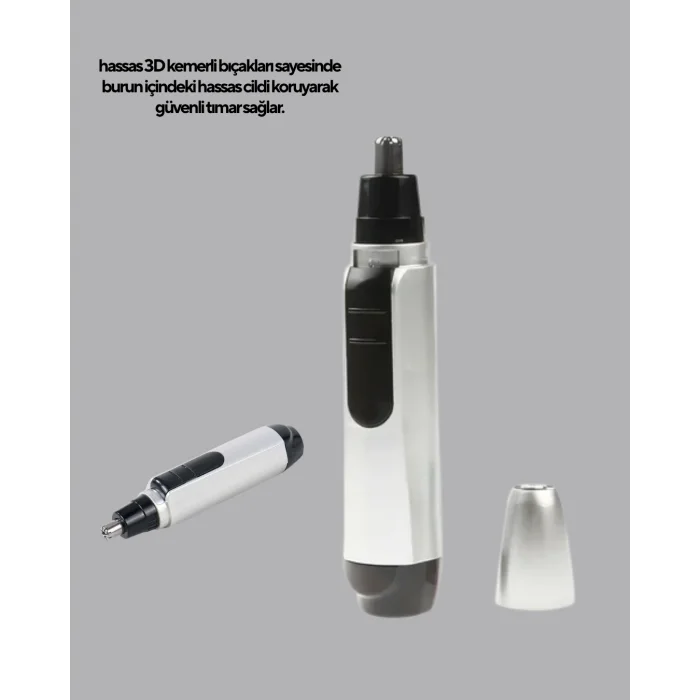 BUĞZ Kişisel Burun ve Kulak Tıraş Makinesi 3D Kavisli Bıçak ve Kompakt Tasarım - Lisinya