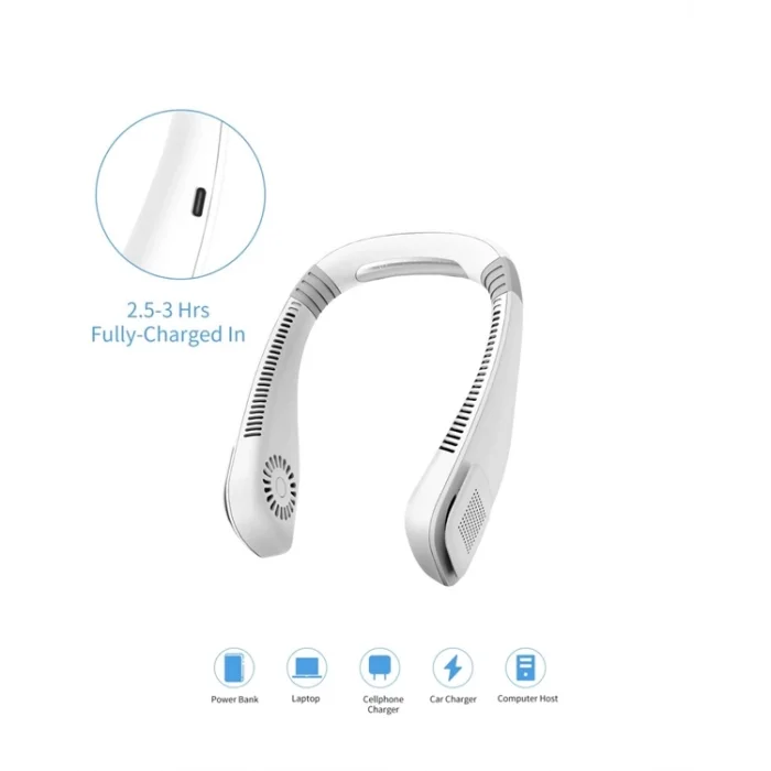  Kişisel Klima Fanı | 360° Dairesel Hava Akışı, Bladeless Tasarım, 5 Rüzgar Hızı, Taşınabilir ve Sessiz