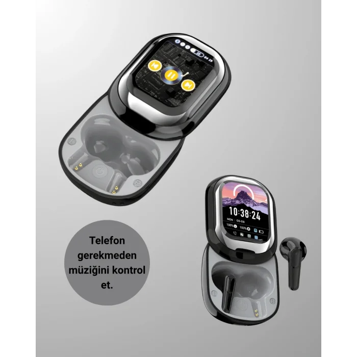 BUĞZ Kişiselleştirilebilir LED Ekranlı Bluetooth Kulaklık – Oyun & Müzik Modlu - BUĞZ