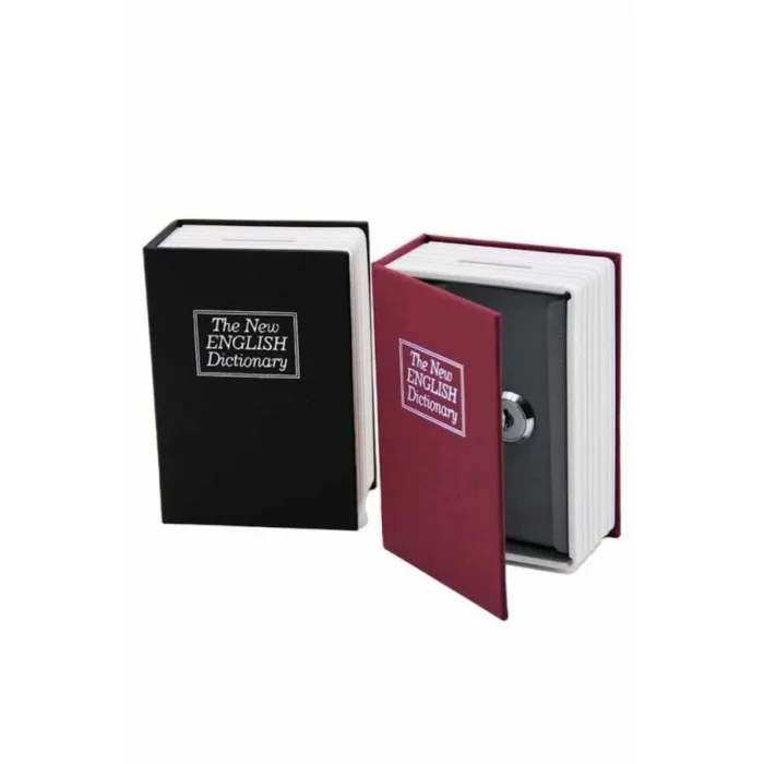 BUĞZ Kitap Görünümlü Gizli Kasa Büyük Boy Anahtarlı Kilitli Para Kasası