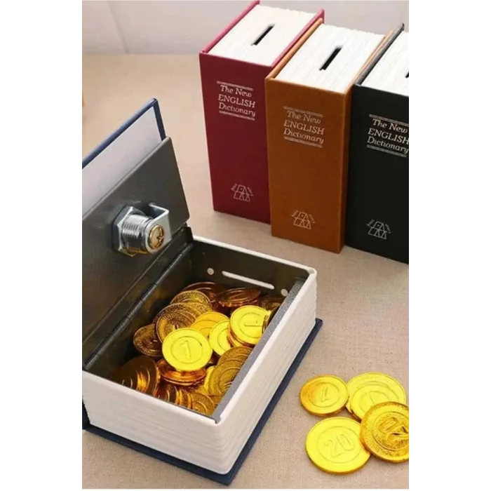 BUĞZ Kitap şeklinde gizli kasa kumbara beyaz renk 11,5 x 8 x 4,5 cm boyutlarında - Hobi & Eğlence