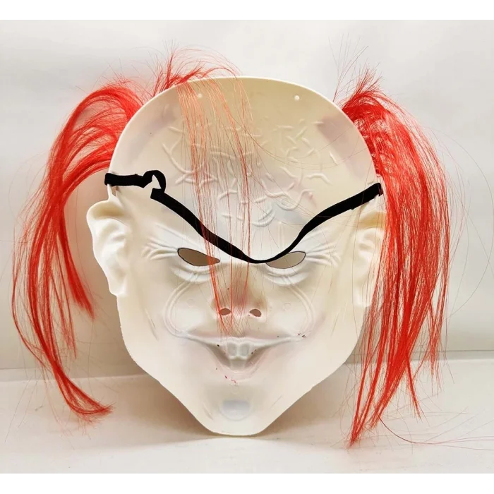 BUĞZ Kızıl Saçlı Joker Palyaço Maskesi