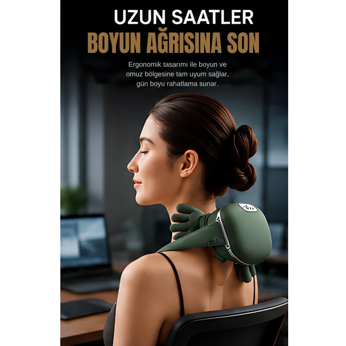 BUĞZ Kızılötesi Isıtmalı Avuç İçi Boyun Omuz Sırt Masaj Aleti Şarjlı 3D Yoğurma Etkili