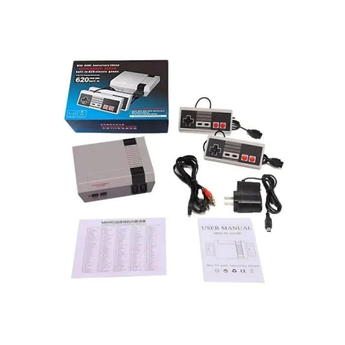 BUĞZ Klasik mini oyun konsolu 620 oyunlu beyaz renk televizyon av girişli bluetooth yok