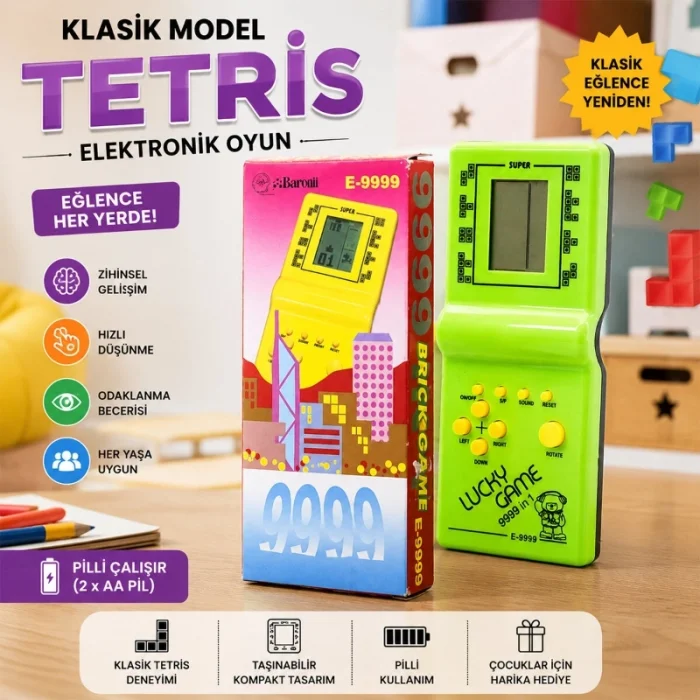 BUĞZ Klasik Model Tetris - Pilli - Elektronik Oyuncak