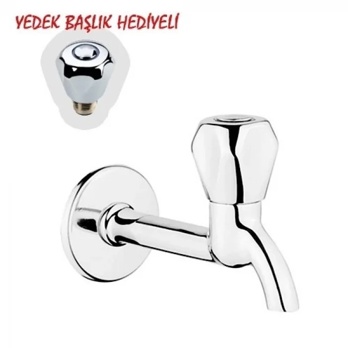  Klasik Uzun Musluk + Musluk Kapak Takımı Hediyeli