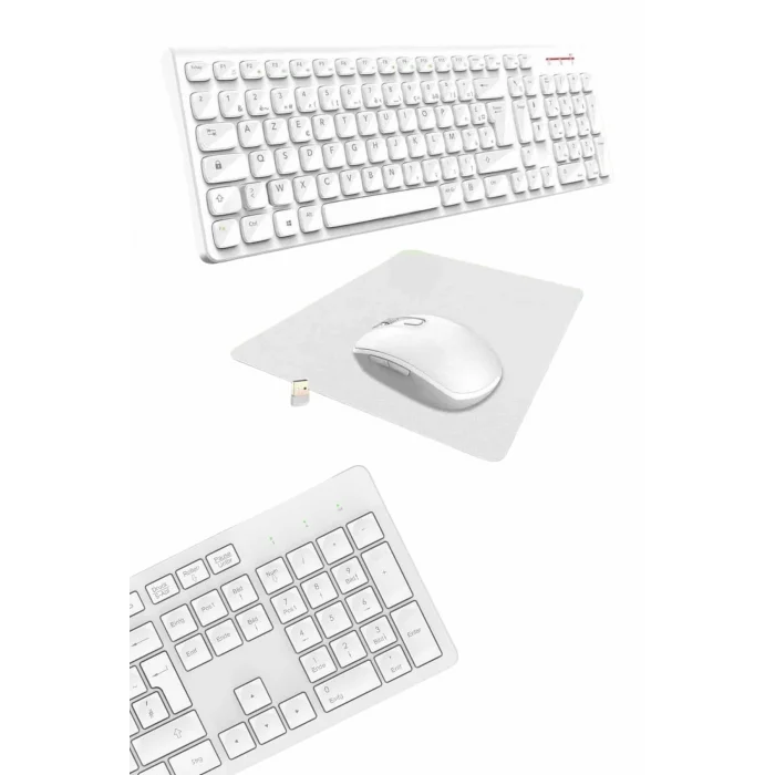  Klavye Mouse Seti Sessiz Kablosuz Türkçe TV  PC Uyumlu