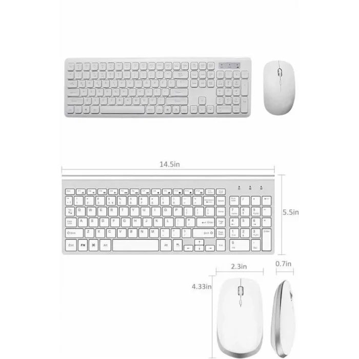  Klavye Mouse Seti Sessiz Kablosuz Türkçe TV  PC Uyumlu