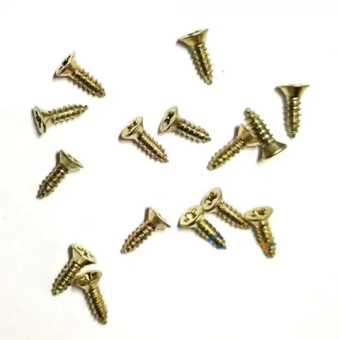 BUĞZ Eco Lounge Klips, Menteşe, Ayak, Ağaç, Sunta Vidası 2,2x7,5mm - Sarı 100 Adet