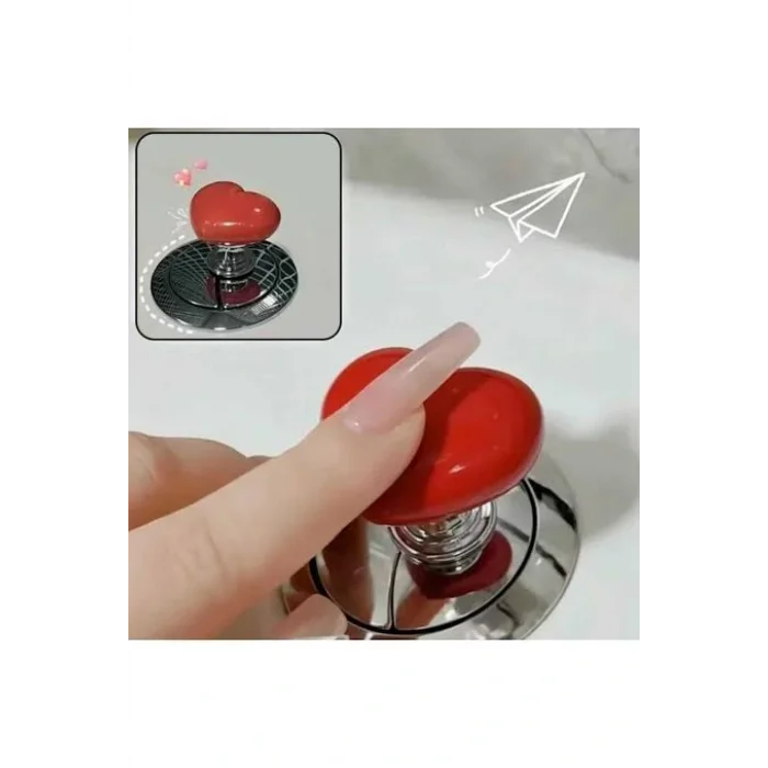 BUĞZ Klozet Sifon Tuşu Kalp Tasarımlı