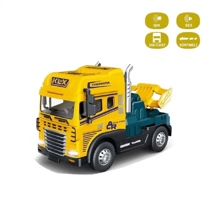  KLX600-344 Sürtmeli Işıklı Müzikli Çekici Tır Kafası 1:24