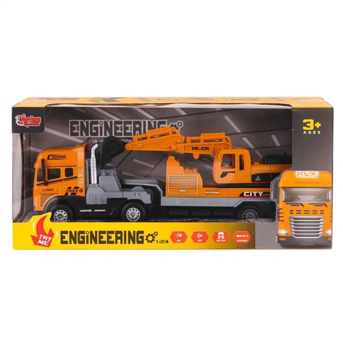  KLX800-241-42-43-44 Işıklı Müzikli İnşaat Tırı 1:24 -Vardem Oyuncak
