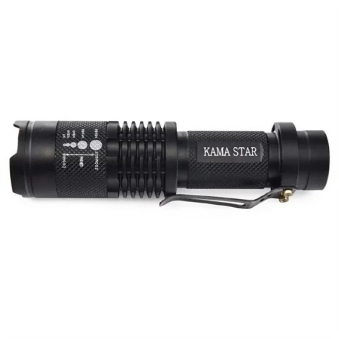 BUĞZ Km 87 Polis Tipi Zoomlu Şarjlı Metal Dağ Kamp Cep Feneri