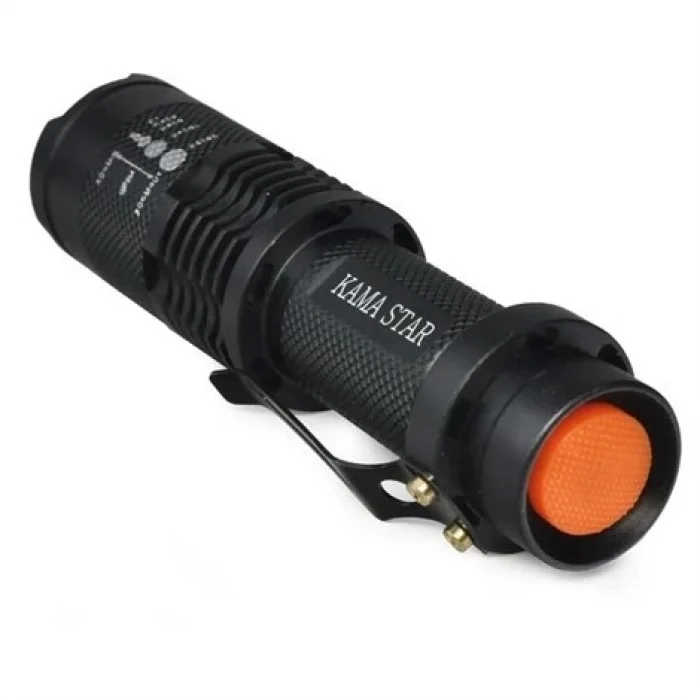 BUĞZ Km 87 Polis Tipi Zoomlu Şarjlı Metal Dağ Kamp Cep Feneri ( BUĞZ )