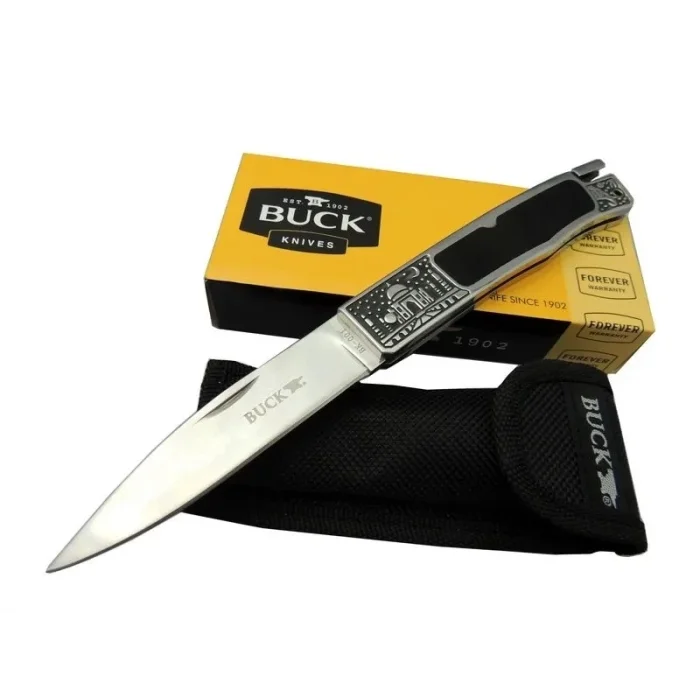 BUĞZ Knives Bk-001brv Kamp Çakı 23 Cm - Metal İşlemeli Sap, Kılıflı