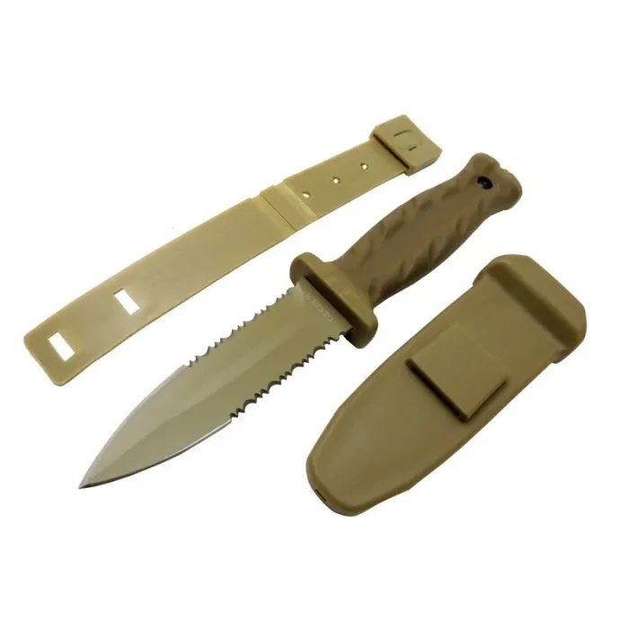 BUĞZ Knives S30v Haki Av Bıçağı 22cm - Testere Detaylı, Kılıflı