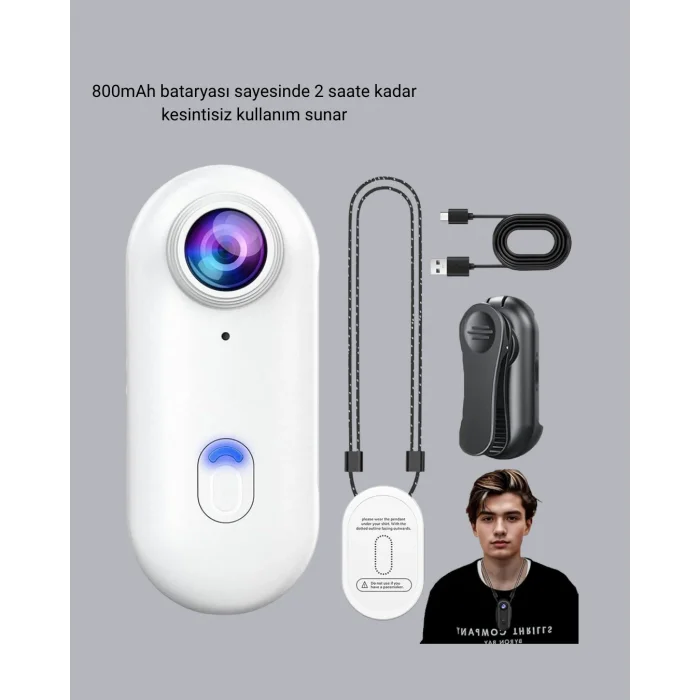 BUĞZ Kompakt 4K Aksiyon Kamerası Suya Dayanıklı WiFi ve 120° Geniş Açı - BUĞZ